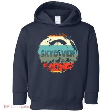 Retro Vintage Skydiver Skydiving Parachuting Skydive Gift Toddler Hoodie