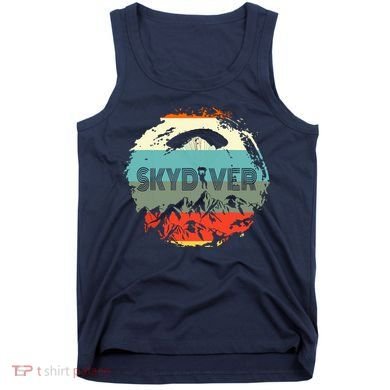 Retro Vintage Skydiver Skydiving Parachuting Skydive Gift Tank Top