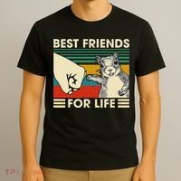 Retro Vintage Squirrel Best Friend For Life Fist Bump T-Shirt thumb 3