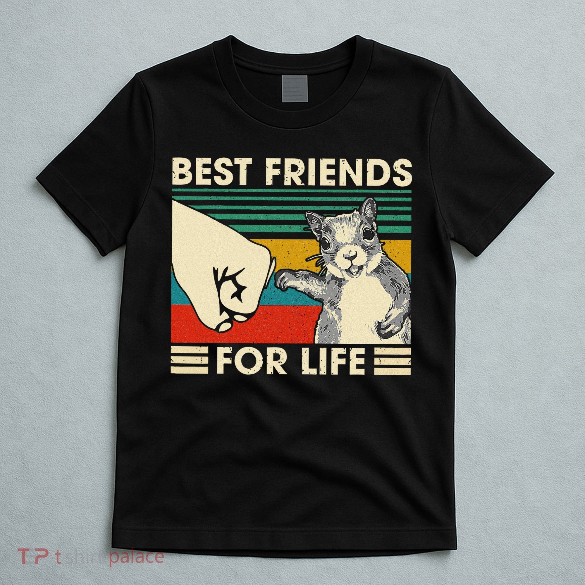 Retro Vintage Squirrel Best Friend For Life Fist Bump T-Shirt