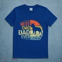 Retro Vintage Sunset Best French Bulldog Dog Dad Ever Gift T-Shirt thumb 5