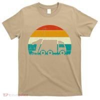Retro Vintage Sunset Recycling Trash Garbage Truck Gift T-Shirt thumb 0