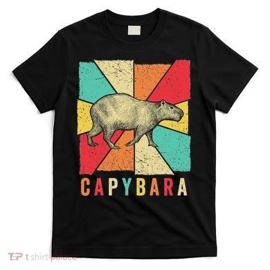 Retro Vintage Style Capybara Design Capybara T-Shirt