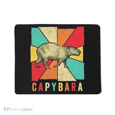 Retro Vintage Style Capybara Design Capybara Mousepad