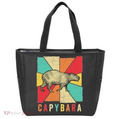 Retro Vintage Style Capybara Design Capybara Tote Bag