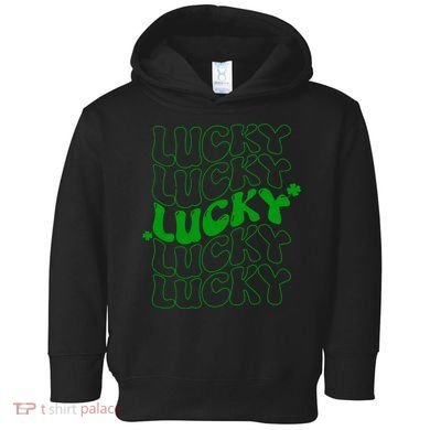 Retro Vintage St Patricks Day Lucky Toddler Hoodie