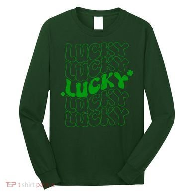Retro Vintage St Patricks Day Lucky Long Sleeve Shirt