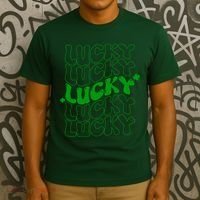 Retro Vintage St Patricks Day Lucky T-Shirt thumb 3