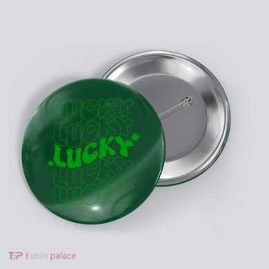 Retro Vintage St Patricks Day Lucky Button