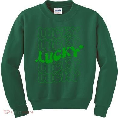 Retro Vintage St Patricks Day Lucky Kids Sweatshirt
