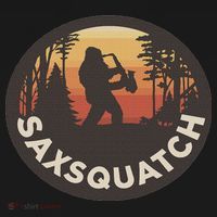 Retro Vintage Sax Squatch Yeti Bigfoot Playing Saxophone T-Shirt thumb 7
