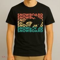 Retro Vintage Snowboarding Gift For Snowboarders T-Shirt thumb 3