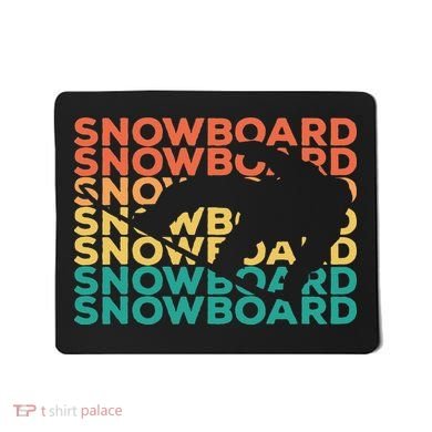 Retro Vintage Snowboarding Gift For Snowboarders Mousepad