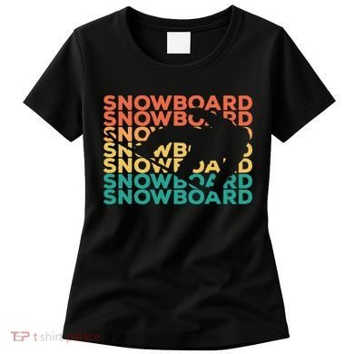 Retro Vintage Snowboarding Gift For Snowboarders Women's T-Shirt