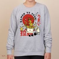 Ramen Vs Sushi Retro Japanese Food Women's Sweatshirt thumb 0