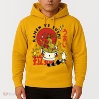 Ramen Vs Sushi Retro Japanese Food Hoodie thumb 2