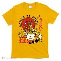 Ramen Vs Sushi Retro Japanese Food T-Shirt thumb 0
