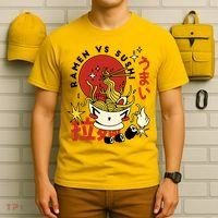 Ramen Vs Sushi Retro Japanese Food T-Shirt thumb 6