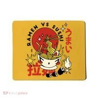 Ramen Vs Sushi Retro Japanese Food Mousepad thumb 0