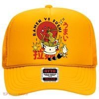 Ramen Vs Sushi Retro Japanese Food Hat thumb 0