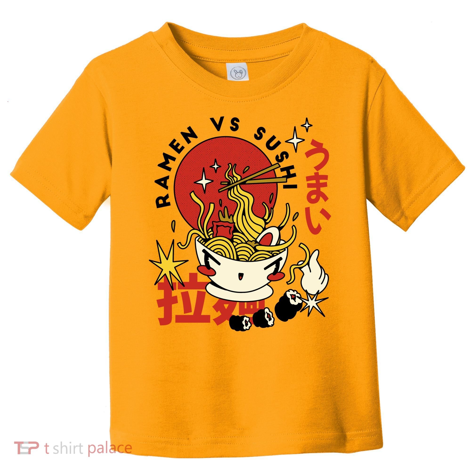 Ramen Vs Sushi Retro Japanese Food Toddler T-Shirt