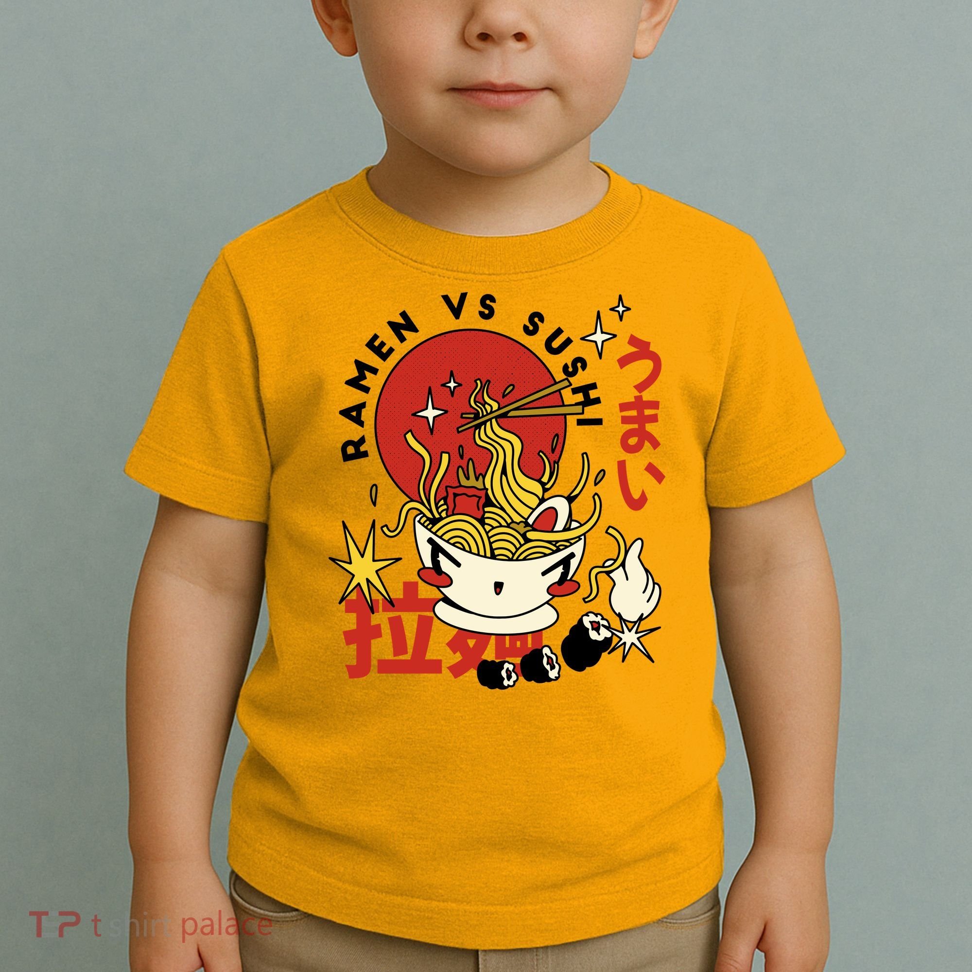 Ramen Vs Sushi Retro Japanese Food Toddler T-Shirt
