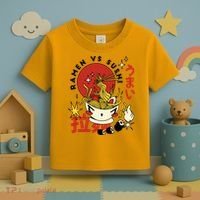 Ramen Vs Sushi Retro Japanese Food Toddler T-Shirt thumb 3