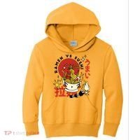 Ramen Vs Sushi Retro Japanese Food Kids Hoodie thumb 0