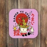 Ramen Vs Sushi Retro Japanese Food Coaster thumb 0