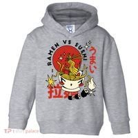 Ramen Vs Sushi Retro Japanese Food Toddler Hoodie thumb 0