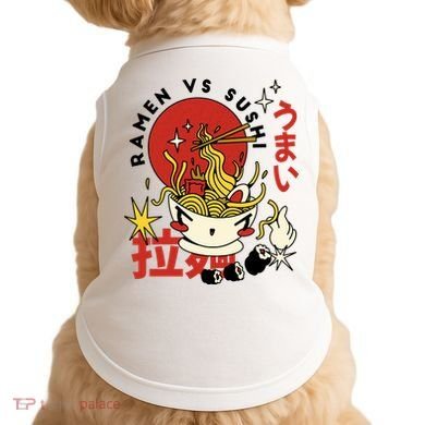 Ramen Vs Sushi Retro Japanese Food Doggie Tank
