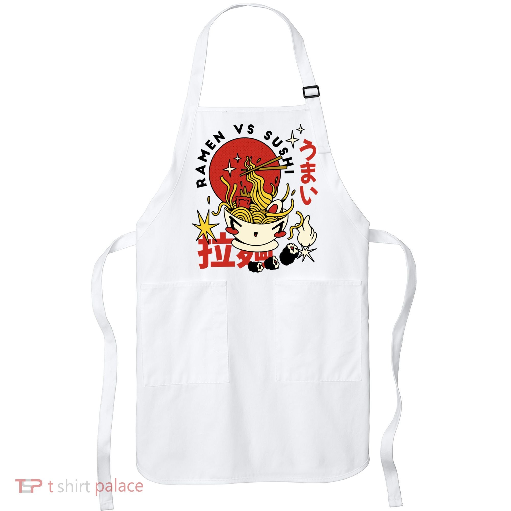 Ramen Vs Sushi Retro Japanese Food Apron
