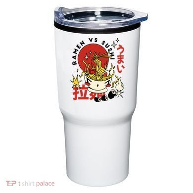 Ramen Vs Sushi Retro Japanese Food Tumbler