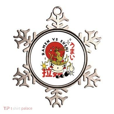Ramen Vs Sushi Retro Japanese Food Ornament