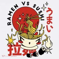 Ramen Vs Sushi Retro Japanese Food Women's Tank Top thumb 5