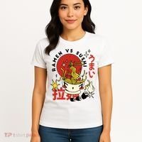 Ramen Vs Sushi Retro Japanese Food Women's T-Shirt thumb 4