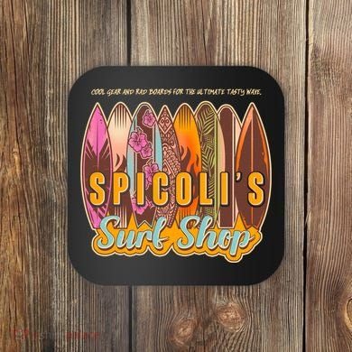 Retro Vintage Spicolis Surf Shop Coaster