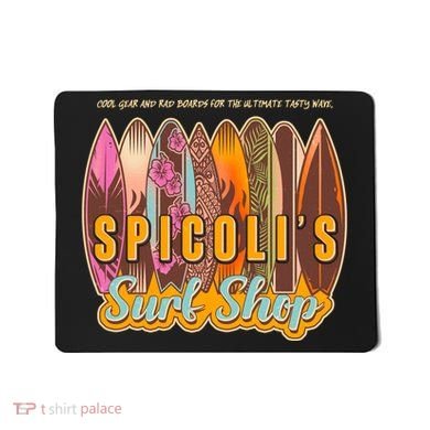 Retro Vintage Spicolis Surf Shop Mousepad