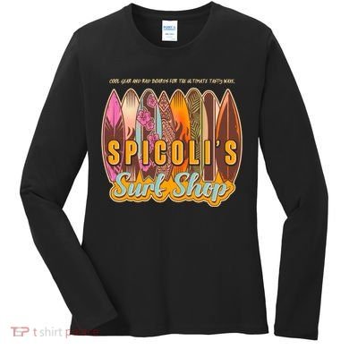 Retro Vintage Spicolis Surf Shop Women's Long Sleeve Shirt