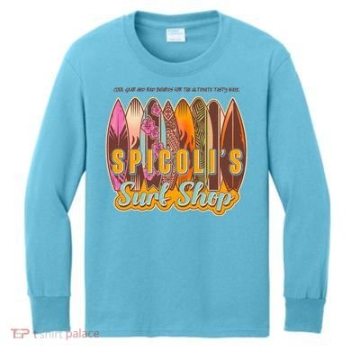 Retro Vintage Spicolis Surf Shop Kids Long Sleeve Shirt
