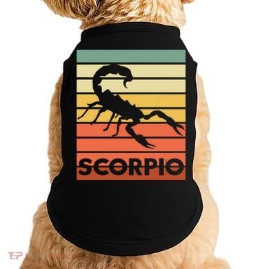 Retro Vintage Scorpio Astrology Symbol Meaningful Gift Doggie Tank