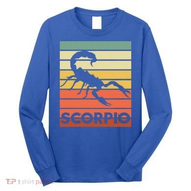 Retro Vintage Scorpio Astrology Symbol Meaningful Gift Long Sleeve Shirt