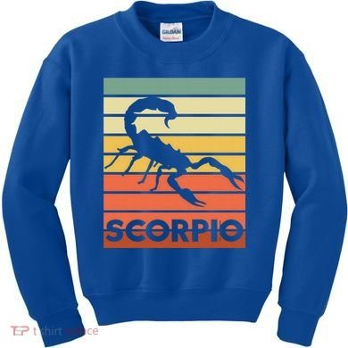 Retro Vintage Scorpio Astrology Symbol Meaningful Gift Kids Sweatshirt