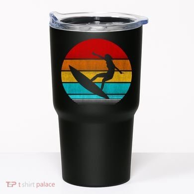 Retro Vintage Surfing Tumbler