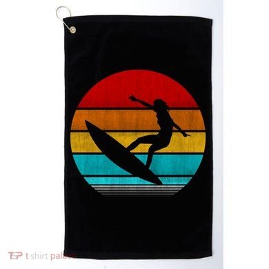 Retro Vintage Surfing Golf Towel