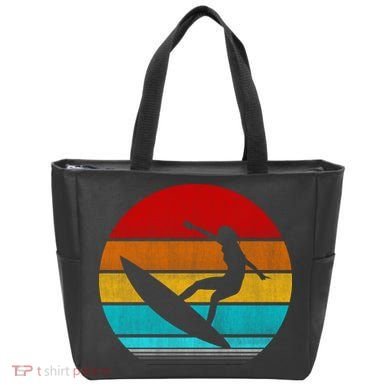 Retro Vintage Surfing Tote Bag