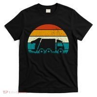 Retro Vintage Sunset Recycling Trash Kids Garbage Truck Gift T-Shirt thumb 0