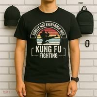 Retro Vintage Surely Not Everybody Was Kung Fu Fighting T-Shirt thumb 6