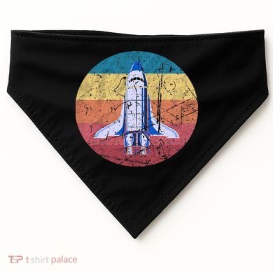 Retro Vintage Space Ship Rocket SciFi USA-Made Doggie Bandana