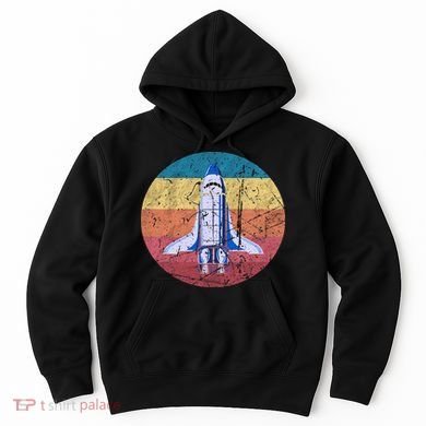 Retro Vintage Space Ship Rocket SciFi Hoodie